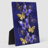 Zusammensetzung mit Sapphire-Schmetterlingen Fotoplatte (Seite)