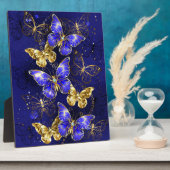 Zusammensetzung mit Sapphire-Schmetterlingen Fotoplatte (Seite)