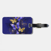 Zusammensetzung mit Sapphire-Schmetterlingen Gepäckanhänger (Rückseite horizontal)