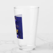 Zusammensetzung mit Sapphire-Schmetterlingen Glas (Links)