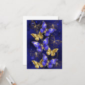 Zusammensetzung mit Sapphire-Schmetterlingen Karte (Vorderseite/Rückseite Beispiel)
