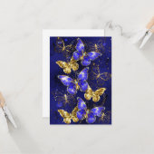 Zusammensetzung mit Sapphire-Schmetterlingen Karte (Vorderseite/Rückseite Beispiel)