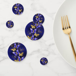 Zusammensetzung mit Sapphire-Schmetterlingen Konfetti