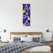 Zusammensetzung mit Sapphire-Schmetterlingen Leinwanddruck (Insitu (Schlafzimmer))