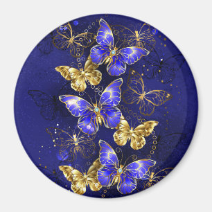 Zusammensetzung mit Sapphire-Schmetterlingen Magnet