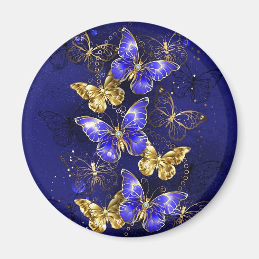 Zusammensetzung mit Sapphire-Schmetterlingen Magnet (Vorne)