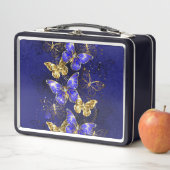 Zusammensetzung mit Sapphire-Schmetterlingen Metall Brotdose (Beispiel)