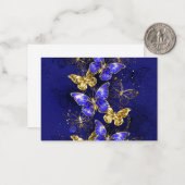 Zusammensetzung mit Sapphire-Schmetterlingen Mitteilungskarte (Vorderseite/Rückseite Beispiel)