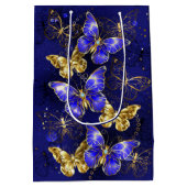 Zusammensetzung mit Sapphire-Schmetterlingen Mittlere Geschenktüte (Rückseite)