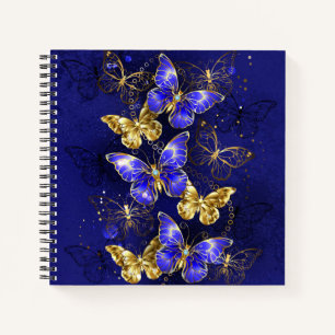 Zusammensetzung mit Sapphire-Schmetterlingen Notizblock