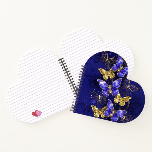 Zusammensetzung mit Sapphire-Schmetterlingen Notizblock (Innenseite)