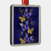 Zusammensetzung mit Sapphire-Schmetterlingen Ornament Aus Metall (Rechts)