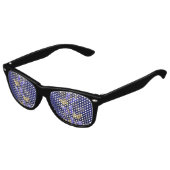 Zusammensetzung mit Sapphire-Schmetterlingen Partybrille (Schrägansicht)