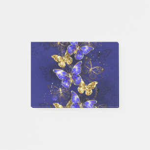 Zusammensetzung mit Sapphire-Schmetterlingen Post-it Klebezettel