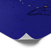 Zusammensetzung mit Sapphire-Schmetterlingen Poster (Ecke)