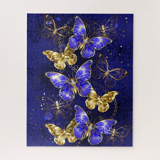 Zusammensetzung mit Sapphire-Schmetterlingen Puzzle (Vertikal)