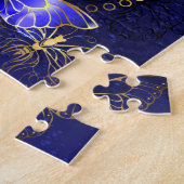 Zusammensetzung mit Sapphire-Schmetterlingen Puzzle (Seite)