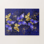Zusammensetzung mit Sapphire-Schmetterlingen Puzzle (Horizontal)