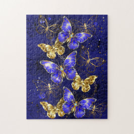 Zusammensetzung mit Sapphire-Schmetterlingen Puzzle