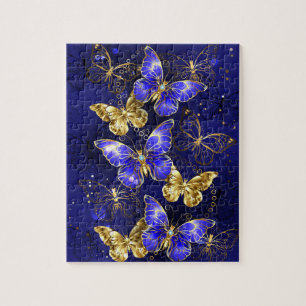 Zusammensetzung mit Sapphire-Schmetterlingen Puzzle