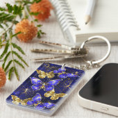 Zusammensetzung mit Sapphire-Schmetterlingen Schlüsselanhänger (Vorderseite rechts)