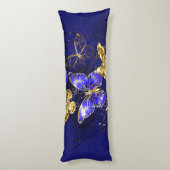 Zusammensetzung mit Sapphire-Schmetterlingen Seitenschläferkissen (Rückseite (Vertikal))