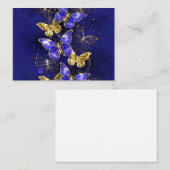 Zusammensetzung mit Sapphire-Schmetterlingen Telefonnummerkarte (Vorne/Hinten)