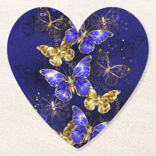 Zusammensetzung mit Sapphire-Schmetterlingen Untersetzer