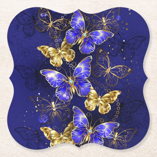 Zusammensetzung mit Sapphire-Schmetterlingen Untersetzer (Vorderseite)