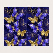 Zusammensetzung mit Sapphire-Schmetterlingen Visitenkarten (Außenseite Aufgefaltet)