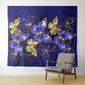 Zusammensetzung mit Sapphire-Schmetterlingen Wandteppich (Beispiel (Horizontal))