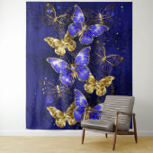 Zusammensetzung mit Sapphire-Schmetterlingen Wandteppich (Beispiel)