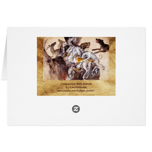 ZUSAMMENSETZUNG MIT TIEREN, HÄNDLER, HUNDEN, HÄNDE (Rückseite Horizontal)