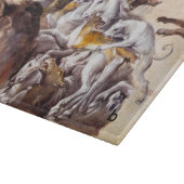 ZUSAMMENSETZUNG MIT TIEREN, HÄNDLER, HUNDEN, HÄNDE SCHNEIDEBRETT (Ecke)