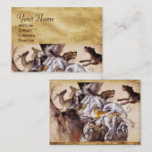 ZUSAMMENSETZUNG MIT TIEREN, HÄNDLER, HUNDEN, HÄNDE VISITENKARTE (Vorne/Hinten)