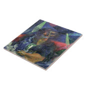 Zusammensetzung mit Zahl einer Frau, 1912 (Öl auf Fliese (Seite)