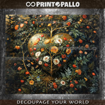 Zusammensetzung mittelalterlicher Blume mit Goldhe