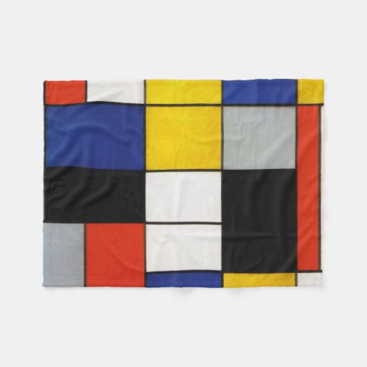 Zusammensetzung, Mondrian Fleecedecke (Vorderseite (Horizontal))
