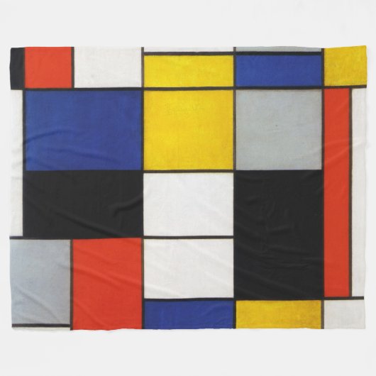 Zusammensetzung, Mondrian Fleecedecke (Vorderseite (Horizontal))