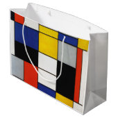 Zusammensetzung, Mondrian Große Geschenktüte (Rückseite Schrägansicht)