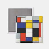 Zusammensetzung, Mondrian Magnet (Vorderseite/Rückseite)