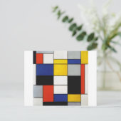 Zusammensetzung, Mondrian Postkarte (Stehend Vorderseite)