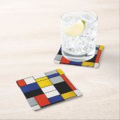 Zusammensetzung, Mondrian Rechteckiger Pappuntersetzer (Vor Ort)