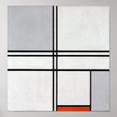 Zusammensetzung (Nr. 1) Graurot | Piet Mondrian | Poster (Vorne)