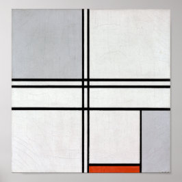 Zusammensetzung (Nr. 1) Graurot | Piet Mondrian | Poster