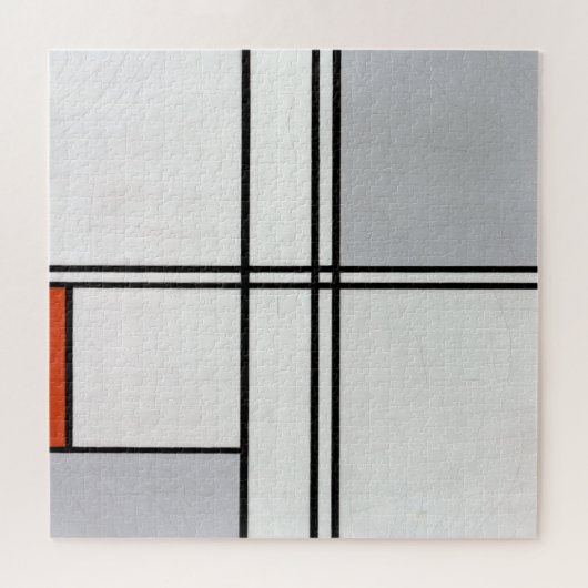 Zusammensetzung (Nr. 1) Graurot | Piet Mondrian | Puzzle (Horizontal)