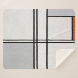 Zusammensetzung (Nr. 1) Graurot | Piet Mondrian | Sherpadecke