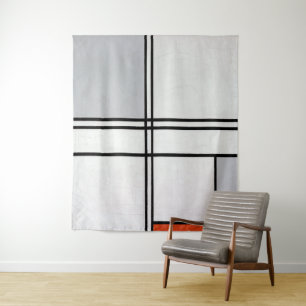 Zusammensetzung (Nr. 1) Graurot   Piet Mondrian   Wandteppich