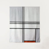 Zusammensetzung (Nr. 1) Graurot | Piet Mondrian | Wandteppich (Vorderseite)