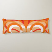 Zusammensetzung Nr. 43 - Orangefarbenes Monochrom Seitenschläferkissen (Rückseite)